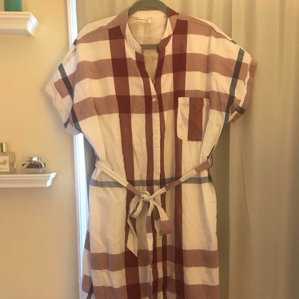 Brand New JessaKae Plaid Button Up Dress